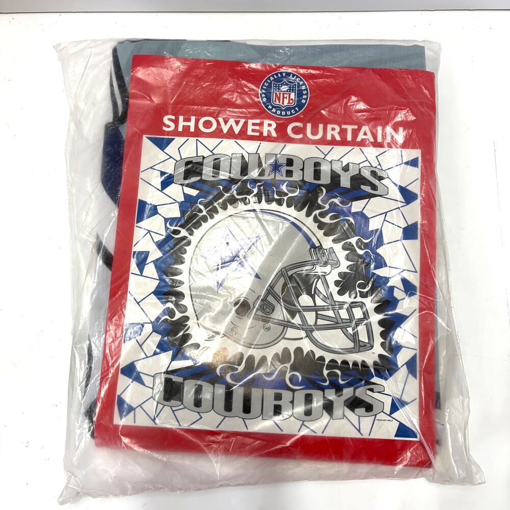 Vintage 1997 Dallas Cowboys NFL Shower Curtain Jay Franco 70x72 New Sealed